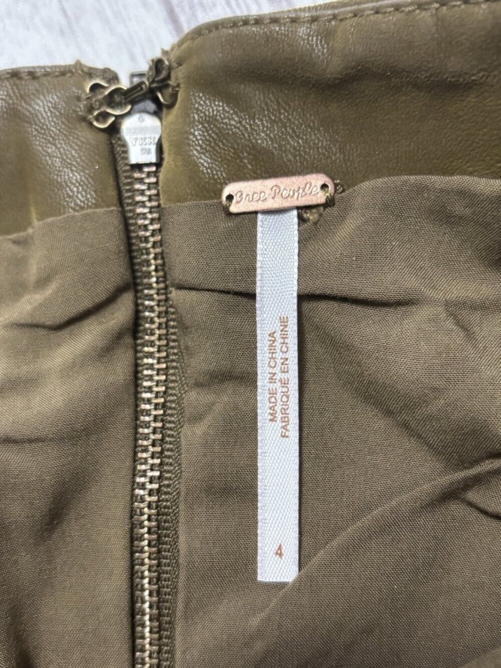 Free People Modern Femme Vegan Faux Suede Mini Skirt Cedar Brown Sz 4 - Picture 7 of 10